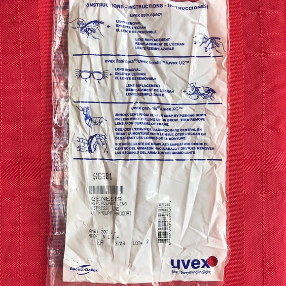 2 Pk Uvex Genesis Safety Glasses Replacement Lens - Picture 11 of 11